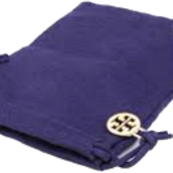 Nwot Tory Burch Silver Logo One Raised Stud Hoop Earirngs, Comes With Dust Bag - Picture 5 of 5